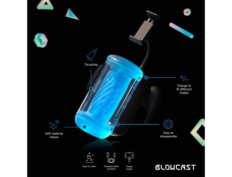 Masturbator automatyczny BLOWCAST Wingman Lite z wibracją USB - 12