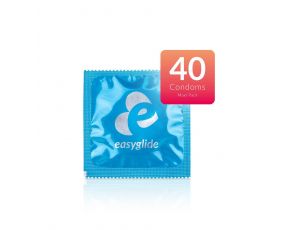 Prezerwatywy EasyGlide prążkowane kropkowane 40 szt