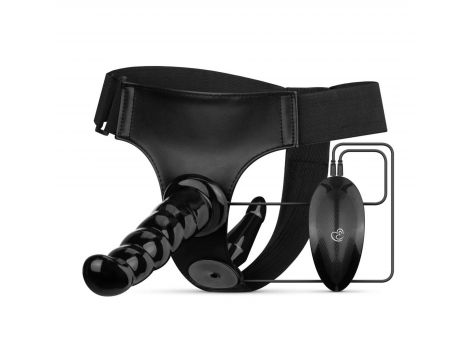 Zestaw strap-on wibrujący EasyToys Fetish Collection czarny - 5