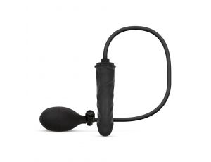 Pompowany korek analny EasyToys czarny 14,5 cm