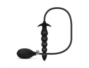 Pompowany korek analny EasyToys 20 cm czarny