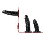 Uprząż strapon na trzy dildo EasyToys - 6