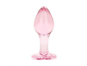 Korek analny szklany EasyToys różowy 7 cm