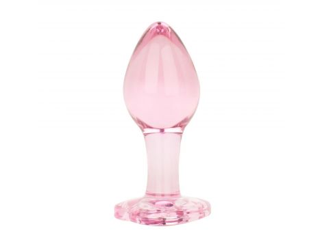 Korek analny szklany EasyToys różowy 7 cm - 7