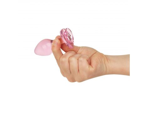 Korek analny szklany EasyToys różowy 7 cm - 5