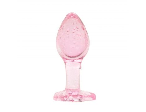 Korek analny szklany EasyToys różowy 7 cm - 9