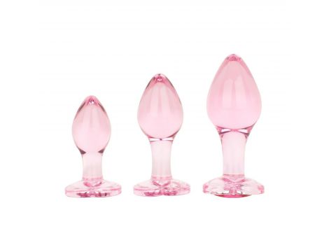 Korek analny szklany EasyToys różowy 7 cm - 8