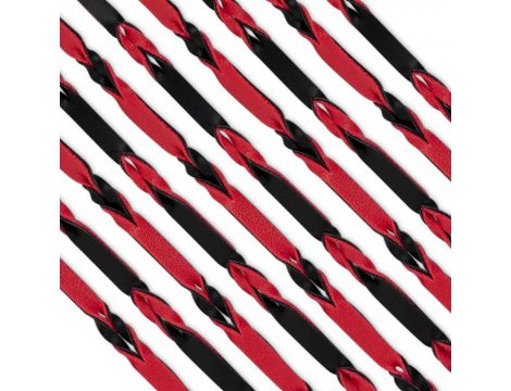 Flogger ekoskórzany EasyToys czerwono czarny 64 cm - 5