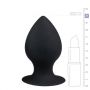 Korek analny silikonowy EasyToys czarny średni z przyssawką - 4
