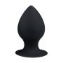 Korek analny silikonowy EasyToys czarny średni z przyssawką - 3