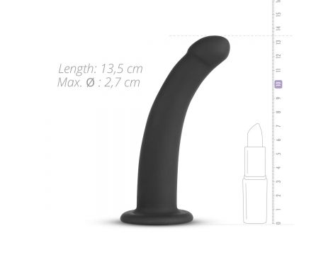 Strap on silikonowy EasyToys zakrzywiony czarny 13 cm - 4