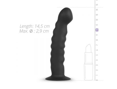 Strap on silikonowy EasyToys czarny 14.5 cm - 4