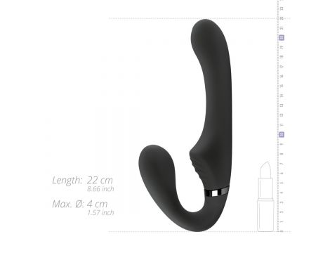 Strap on samonośny No Parts Avery wibrujący USB 22 cm czarny - 13