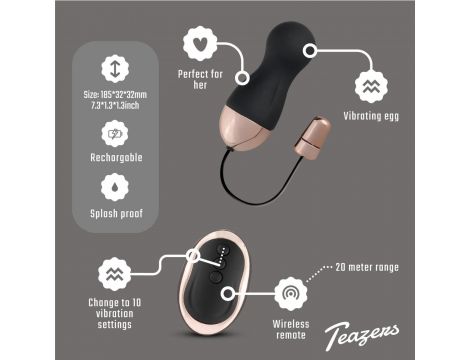 Teazers Vibrating Egg With Remote Control - 7