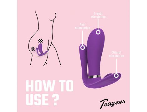 Wibrator punktu G Teazers Purple Pleaser fioletowy z pilotem - 3