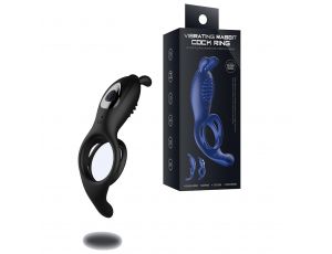 Pierścień erekcyjny wibrujący króliczy z pilotem B Series Cute czarny USB