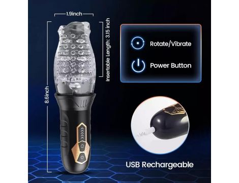 Rotating and vibrating masturbator - 5