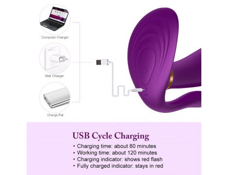 Remote wearable vibrator PURPLE - 15