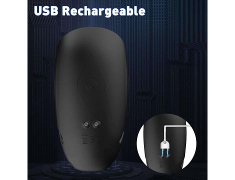 Silikonowy regulowany wibrator na penisa noszony B Series Cute USB - 16