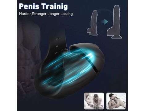 Silikonowy regulowany wibrator na penisa noszony B Series Cute USB - 19