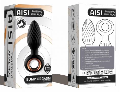 Wibrujący obrotowy korek analny Aisi B Series Cute - 15