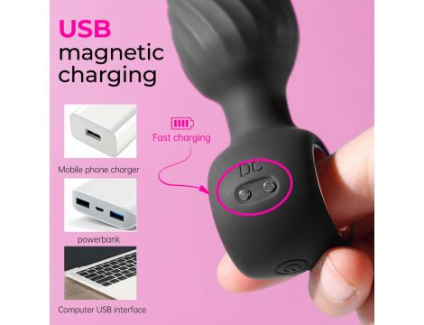 Wibrujący obrotowy korek analny Aisi B Series Cute - 20