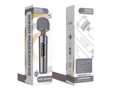 Masażer wand metaliczny silikonowy B Series Cute USB 24 cm - 18