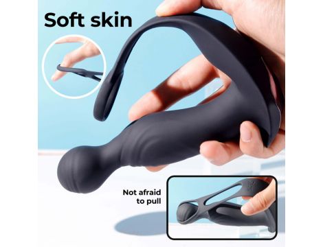 Masażer prostaty falujący z pilotem B-Series Cute silikonowy USB 15 cm - 18