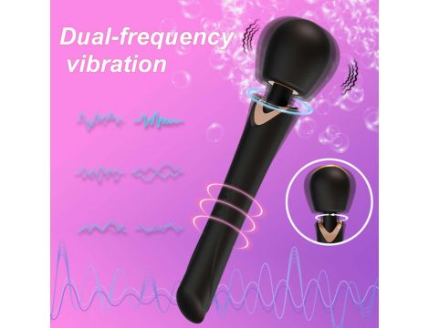 Masażer wibracyjny silikonowy Perfect Wand czarny USB - 12
