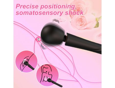 Masażer wibracyjny silikonowy Perfect Wand czarny USB - 16