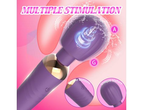 Stymulator łechtaczki silikonowy Little Fairy Wand fioletowy 14 cm - 9