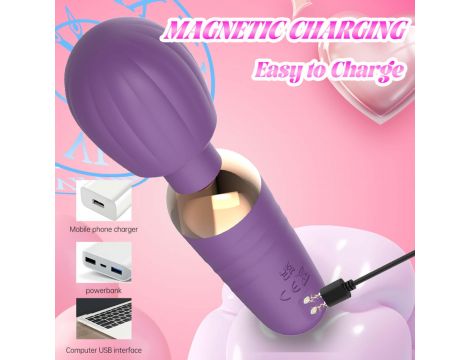Stymulator łechtaczki silikonowy Little Fairy Wand fioletowy 14 cm - 16