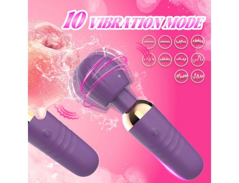 Stymulator łechtaczki silikonowy Little Fairy Wand fioletowy 14 cm - 11