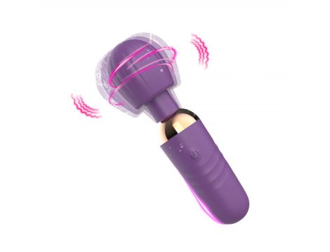 Stymulator łechtaczki silikonowy Little Fairy Wand fioletowy 14 cm - 14