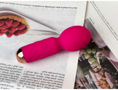 Mini masażer wibracyjny Cute silikonowy różowy USB - 9