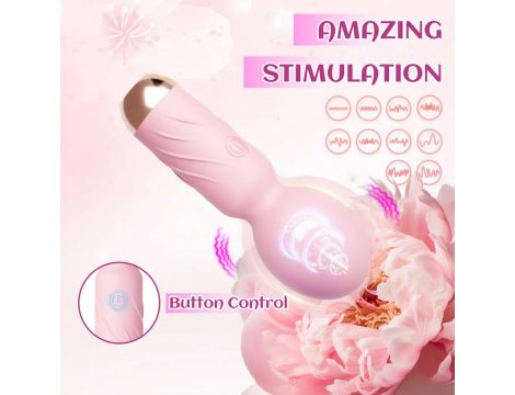 Mini masażer wibracyjny Cute silikonowy różowy USB - 16
