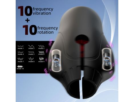 Automatyczny masturbator Cyclone Spinner Elite z rotacją i wibracją USB - 15