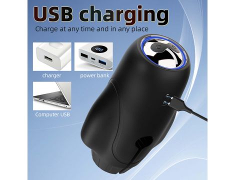 Automatyczny masturbator Cyclone Spinner Elite z rotacją i wibracją USB - 19