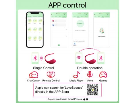 Jajeczko wibrujące App Love z aplikacją czerwone silikonowe 9,6 cm - 6