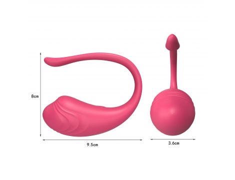 Jajeczko silikonowe wibrujące z aplikacją App Love Egg fioletowe 9,6 cm - 5