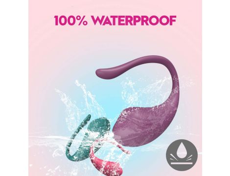 Jajeczko silikonowe wibrujące z aplikacją App Love Egg fioletowe 9,6 cm - 11