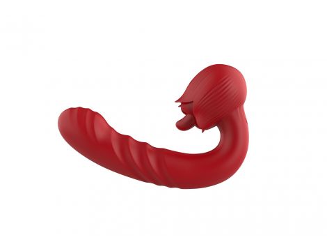 Wibrator posuwisty Róża z liżącym języczkiem punkt G B Series Cute USB - 4