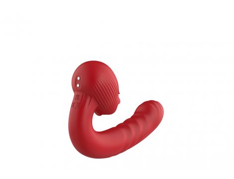 Wibrator posuwisty Róża z liżącym języczkiem punkt G B Series Cute USB - 7