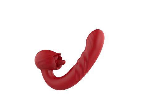 Wibrator posuwisty Róża z liżącym języczkiem punkt G B Series Cute USB - 11