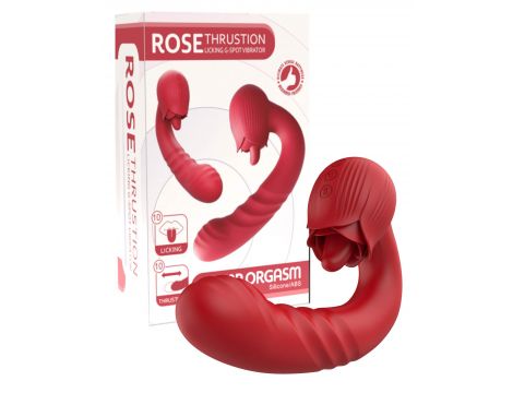 Wibrator posuwisty Róża z liżącym języczkiem punkt G B Series Cute USB - 10