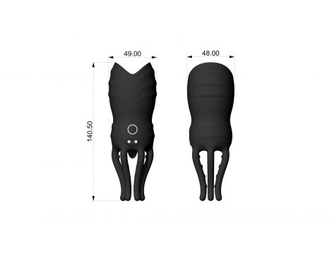 Stymulator wibracyjny ośmiornica silikonowy B Series Cute wodoodporny USB - 14