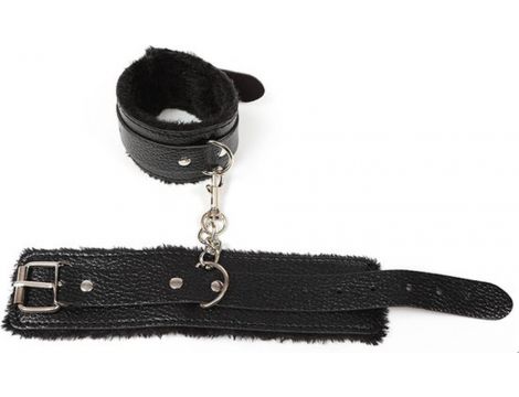 Fetish Fever - Cuffs With Fur - Black - 2