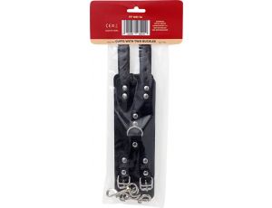 Fetish Fever - Cuffs with two buckles - Black