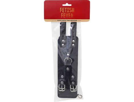 Fetish Fever - Cuffs with two buckles - Black - 2