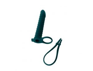 Strap-on silikonowy Pure Rori zielony Lola Games 16 cm z wibracją